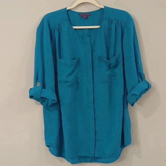 Beverly Drive Button Up Tunic Top size 1X - Picture 1 of 10
